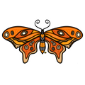 Orange Butterfly | Die-Cut Sticker